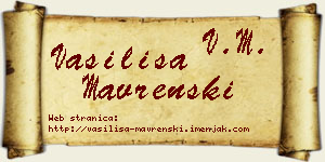 Vasilisa Mavrenski vizit kartica